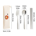 Axyaa Stainless Steel Outdoor Dinnerware Set with Waterproof Cutlery Bag