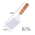 Axyaa Stainless Steel Wooden Handle Cooking Spatula Steak Pancake Frying Shovel