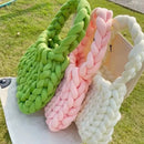 Axyaa Super Velvet Chunky Yarn - Thick Cotton Wool Tube Yarn for DIY Handwork