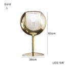 Axyaa Gold Chrome Glass Table Lamp | Luxury Decor for Living Room, Villa, Cafe