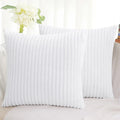 Axyaa Corduroy Cushion Cover 45x45 Soft Fluffy Strip Pillow Cover 50x50