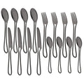 Axyaa Stainless Steel Cutlery Set - 16-Piece Hollow Handle Dinnerware Fork Knife Spoon
