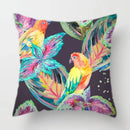 Tropical Plants Parrot Feather Cushion Cover for Sofa by Axyaa