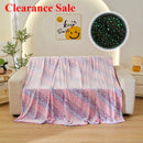 Axyaa Luminous Rainbow Unicorn Pegasus Star Flannel Blanket - Machine Washable Printing and Dyeing Blanket