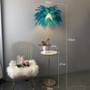 Axyaa Ostrich Feather Floor Lamp - Romantic Living Room Bedroom Atmosphere