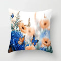Axyaa Butterfly Flower Polyester Cushion Cover
