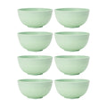 Axyaa Light Green Cereal Bowl Set for Dining, Desserts, and Camping