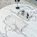 Axyaa Rectangle Tray with Handles: Coffee Table Tea Cup & Jewelry Storage Plate