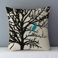 Axyaa Trees Printed Cozy Cushion for Living Room - Home Decor Pillowcase 45x45cm
