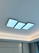Axyaa Ultra-Thin Rectangular Ceiling Lamp for Living Room with Full Spectrum Eye Protection