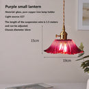 Axyaa Nordic Lotus Leaf Shape Copper Glass Pendant Light