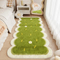 Axyaa Checkerboard Carpets: Fluffy Irregular Soft Rug for Bedroom & Living Room