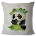 Axyaa Watercolor Animal Pillowcase - Cute Cartoon Design for Living Room Sofa