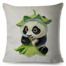 Axyaa Watercolor Animal Pillowcase - Cute Cartoon Design for Living Room Sofa