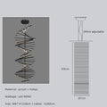 Axyaa Fishbone LED Pendant Light: Modern Nordic Chandelier for Home, Restaurant, and Loft