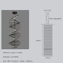Axyaa Fishbone LED Pendant Light: Modern Nordic Chandelier for Home, Restaurant, and Loft