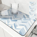 Axyaa Geometric Figure Kitchen Drying Mat Absorbent Anti-slip Bathroom Drain Pad