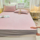 Axyaa Summer Latex Bed Fitted Sheet Set with Soft Air-conditioning Mat & Anti-slip Bed Skirt