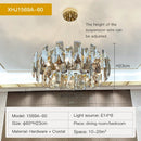 Axyaa Crystal Chandelier: Elegant LED Pendant Light for Luxury Dining Living Kitchen Bedroom
