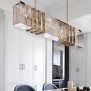 Axyaa Modern Luxury Crystal LED Chandelier for Dining Room and Kitchen