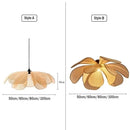 Axyaa Rattan Weave Petal Chandelier - Medieval Creative Art for Living Room