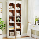 Axyaa 5-Tier Slim Cube Bookcase: 70.9" Tall Modern Corner Display Shelves for Home