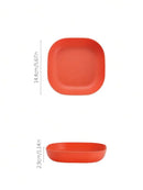 Axyaa Square Plastic Dessert Plates Set of 4, Durable Tableware for Camping & Picnics