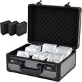 Axyaa 3-Row Trading Card Case: PSA Graded Card Box, Toploader Holder & Slab Storage