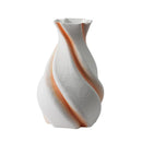 Axyaa Geometric Pleated Ceramic Vase - Abstract Stripes Flowerpot