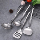 Axyaa Stainless Steel Kitchen Utensils Set for Cooking, Ladle, Spoon, Colander, Spatula