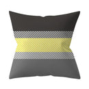 Axyaa Yellow Floral Geometric Cushion Cover 45x45cm