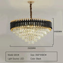 Axyaa Modern Crystal Ceiling Chandelier LED Pendant Lamp for Home Decor Lighting
