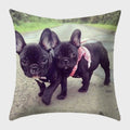 Axyaa French Bulldog Polyester Cushion Cover - Modern Sofa Throw Pillow Cover
