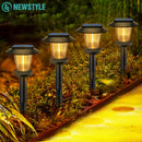 Axyaa Solar Pathway Lights: LED Outdoor Landscape Lamps for Yard Garden Walkway