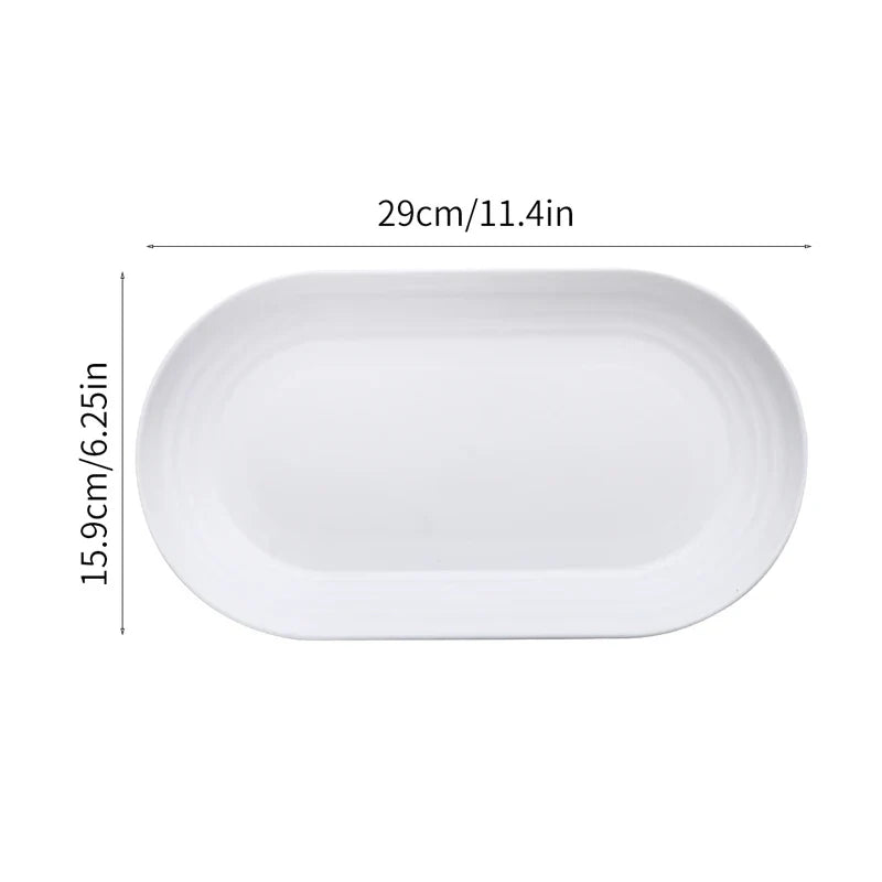 Axyaa 4/6 PP Oval Plates: Reusable for Family Kitchen, Picnics & Restaurants