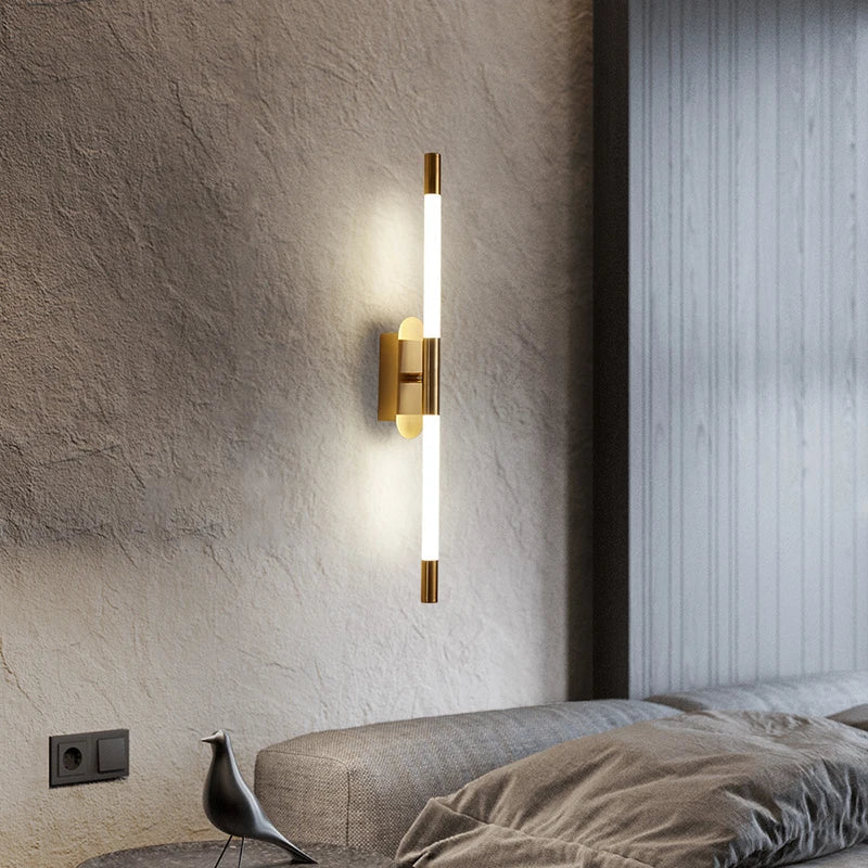 Axyaa Nordic Modern LED Wall Lamp - 350 Degree Rotatable Bedside Reading Light