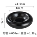 Axyaa Ceramic Concave Soup, Dessert, Sushi Plate - Retro Creative Design