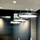 Axyaa Modern Round Black Silver Chandelier for Dining Room & Kitchen