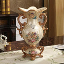 Axyaa European Resin Vase with Dried Flowers - Home Decor Ornaments
