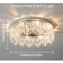 Axyaa Modern Crystal Round Dimmable LED Ceiling Light