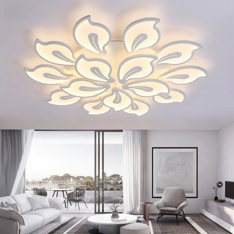 Axyaa Modern LED Ceiling Light for Living Room, Bedroom, and Study Room – Acrylic Chandelier Lamp Fixtures, AC90-260V