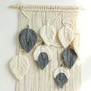 Axyaa Macrame Leaf Tapestry Wall Hanging with Tassels & Bohemian Nordic Aesthetic