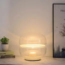Axyaa Smoky Grey Amber Glass Table Lamp Luxury Designer Bedroom Marble Art Night Light
