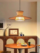 Axyaa Rattan Chandelier: Japan Style Retro Pendant Light for Home Decor