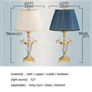 Axyaa Crystal Brass Table Lamp: Modern Home Office Decor Light