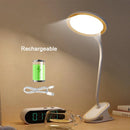 Axyaa Clip-On LED Desk Lamp | USB Rechargeable | 3 Modes Dimming