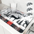 Axyaa Christmas Tree Kitchen Drain Pad: Absorbent, Anti-Slip, Quick Dry.