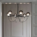 Axyaa Glass Chandelier: Modern Personalized Pendant Light for Living Room & Dining Room