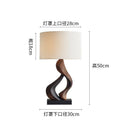 Axyaa Medieval Wooden LED Art Table Lamp for Living Room Study Homestay