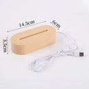 Wooden LED Display Lamp Base for Crystal Resin Art - Axyaa Table Lamp Stand